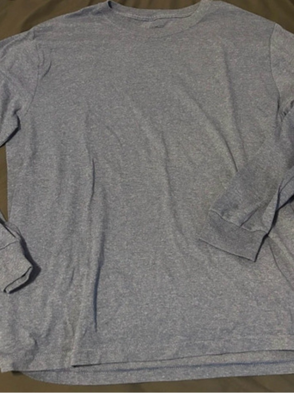 Jerzees Heather Gray Long Sleeve Crewneck Shirt